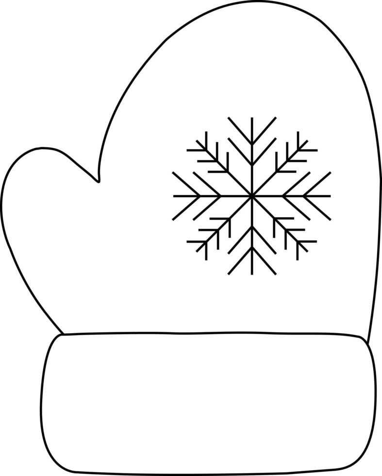 Christmas mitten. Vector. Vector illustration