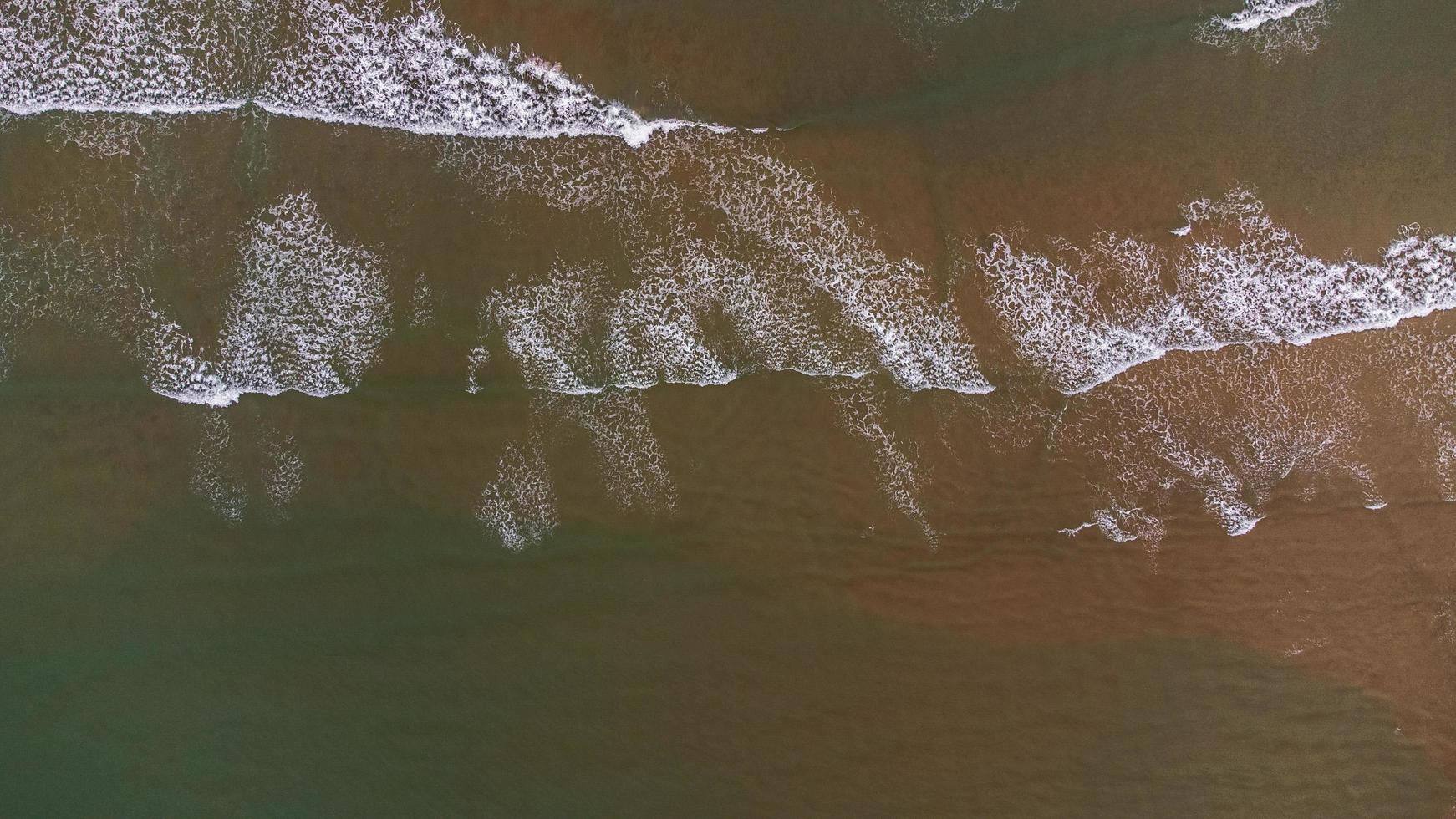 Aerial photo of shallow waves