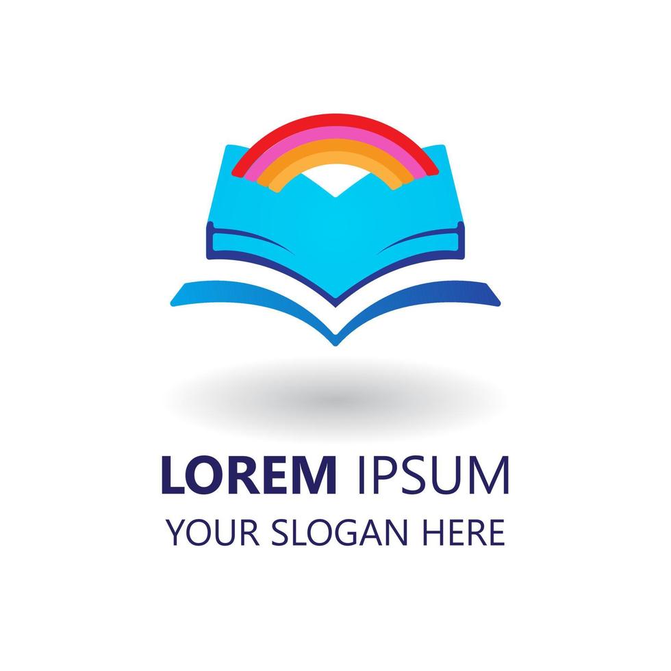 open book logo design template. open book illustration vector