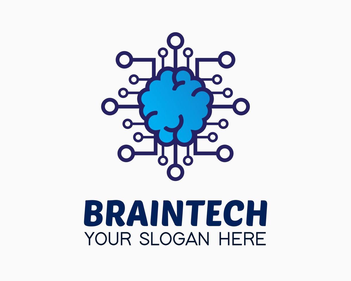 brain technology design template. brain illustration vector