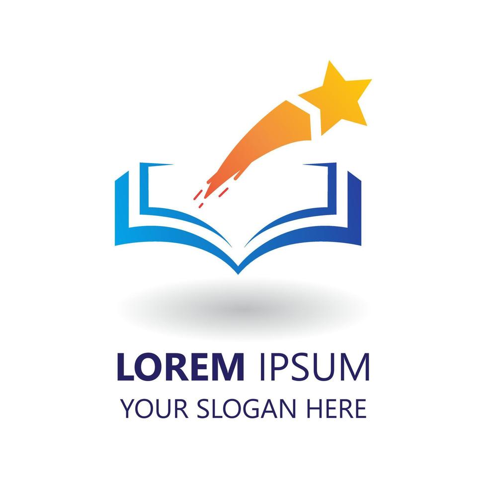 open book logo design template. open book illustration vector
