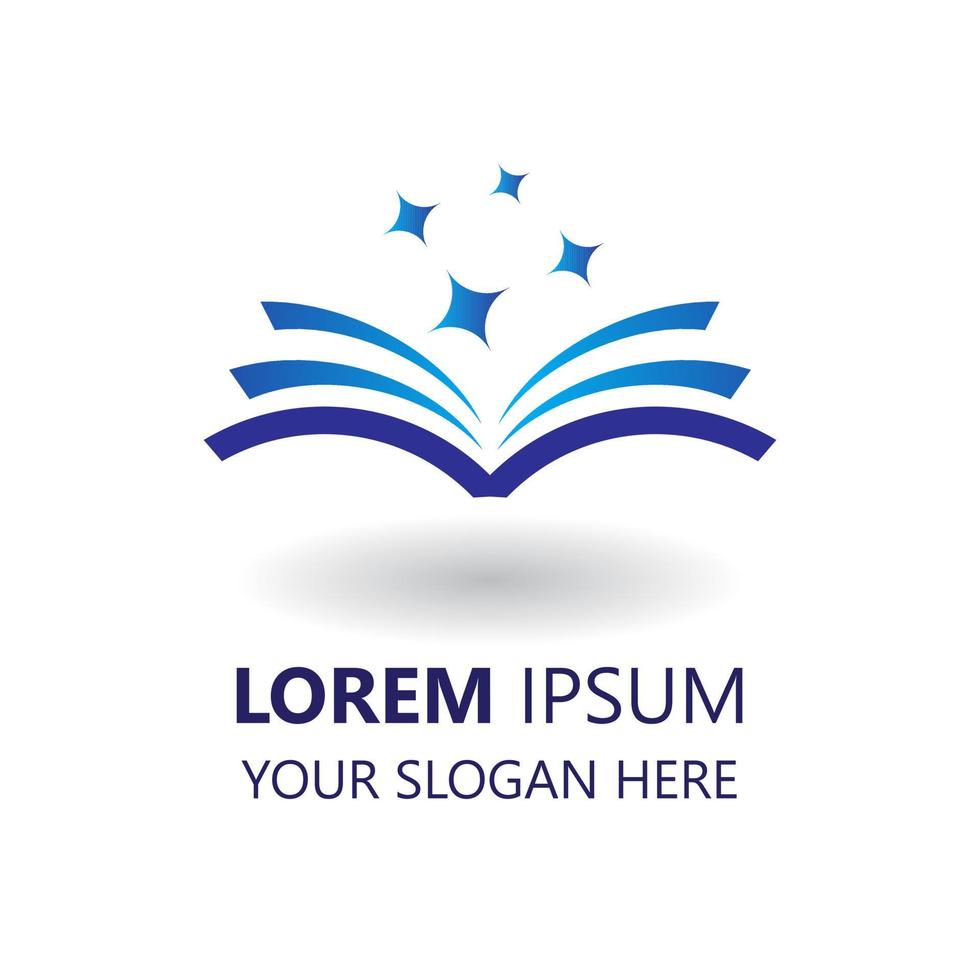 open book logo design template. open book illustration vector