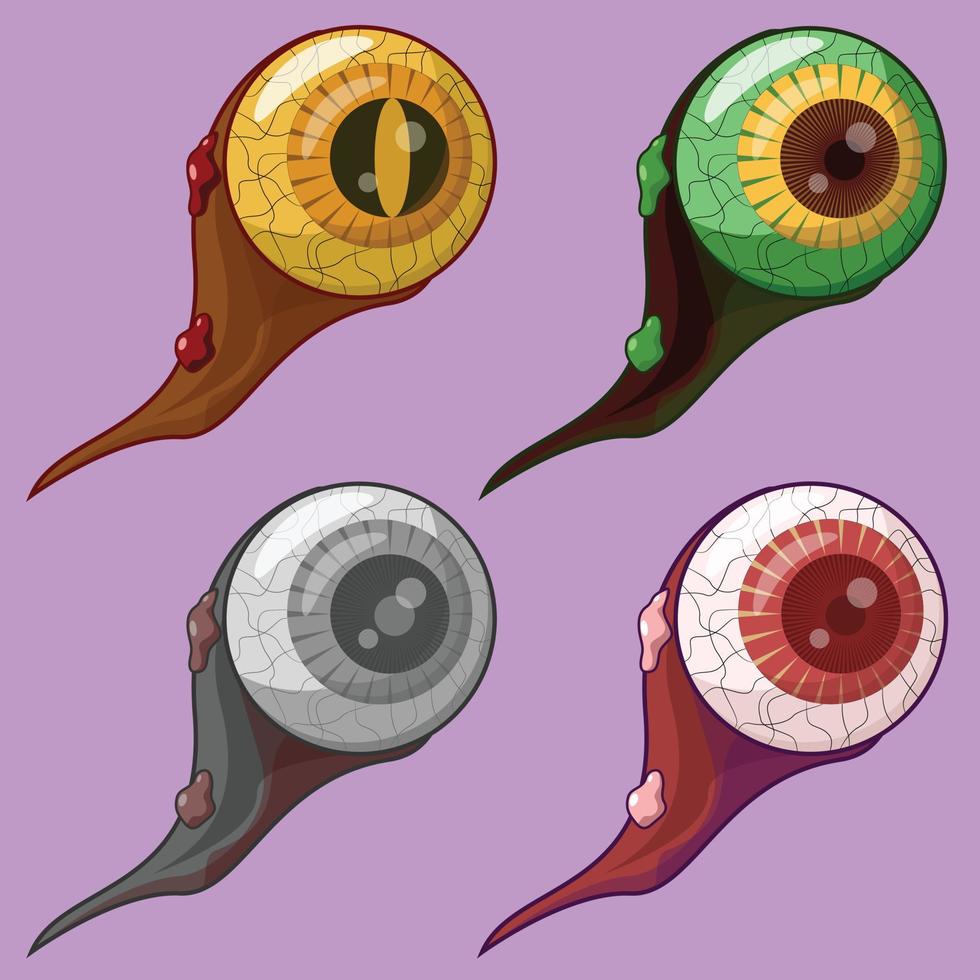 Eyeballs Cartoon Collection Illustration Vector