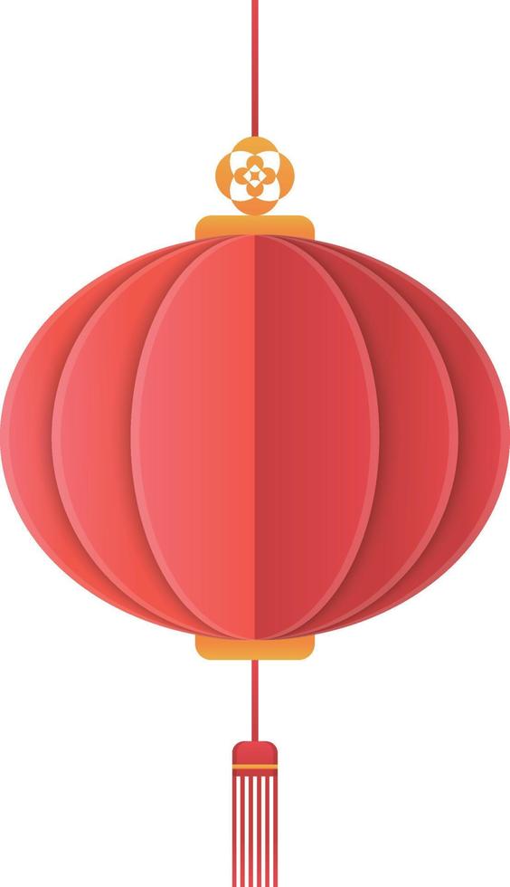 Elements of Chinese New Year lanterns, culture and traditions, celebrating festivals, vector cartoon style