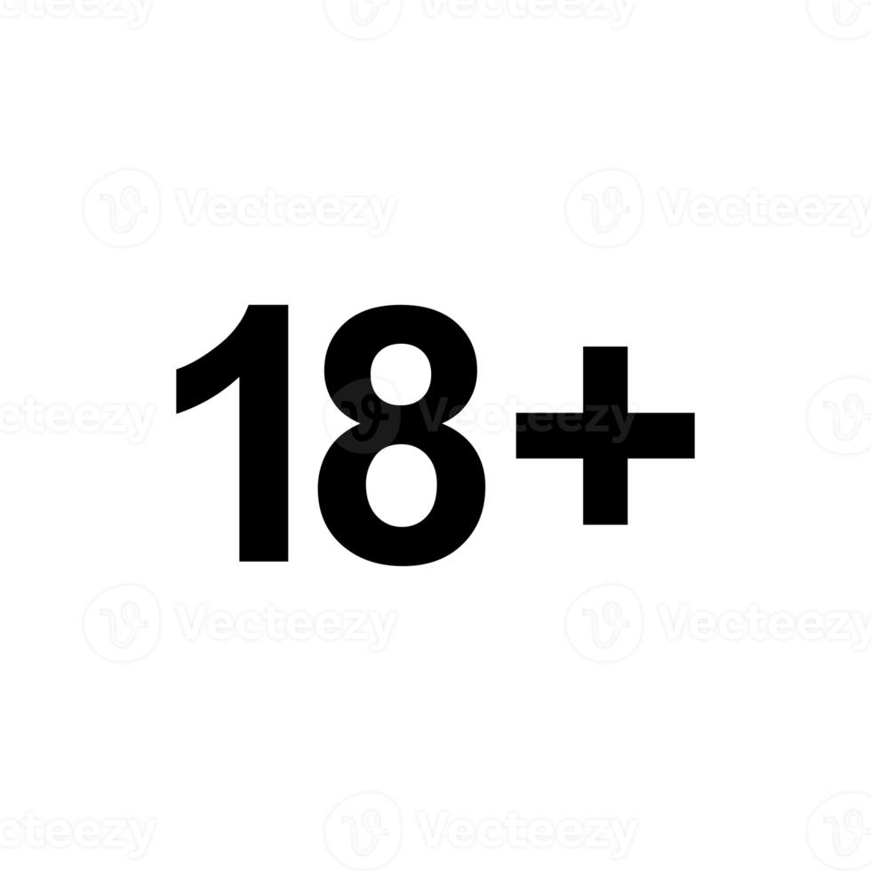  Sign of Adult Only Icon Symbol for Eighteen Plus 18 plus and Twenty One ...