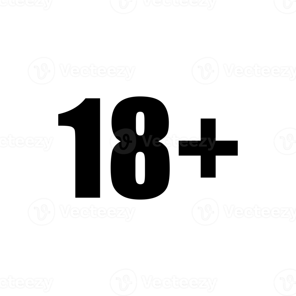 Free Sign of Adult Only Icon Symbol for Eighteen Plus 18 plus and Twenty  One Plus 21 plus Age on White Frame. Format PNG 13077731 PNG with Transparent  Background