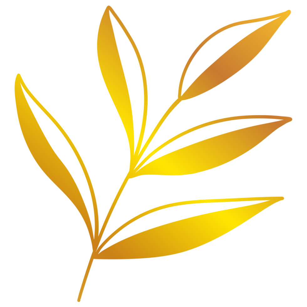 Golden Leaves Illustration png