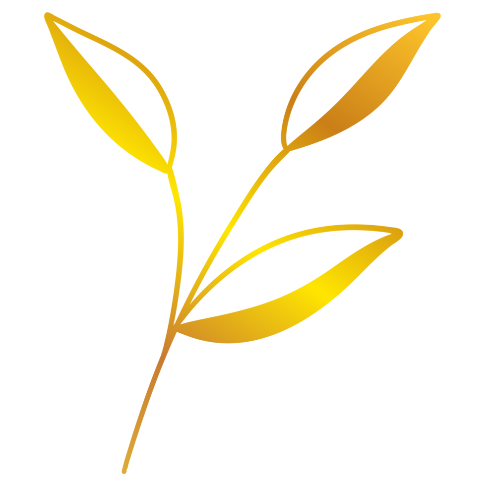 Golden Leaves Illustration png