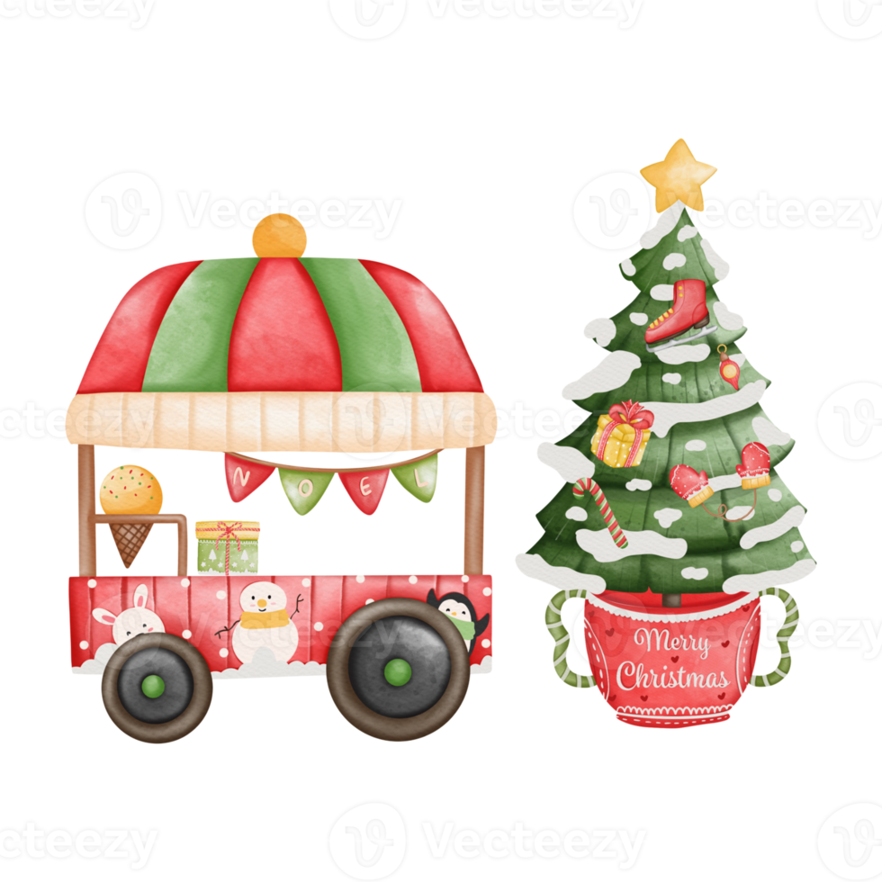 Christmas amusement park illustration, amusement park png