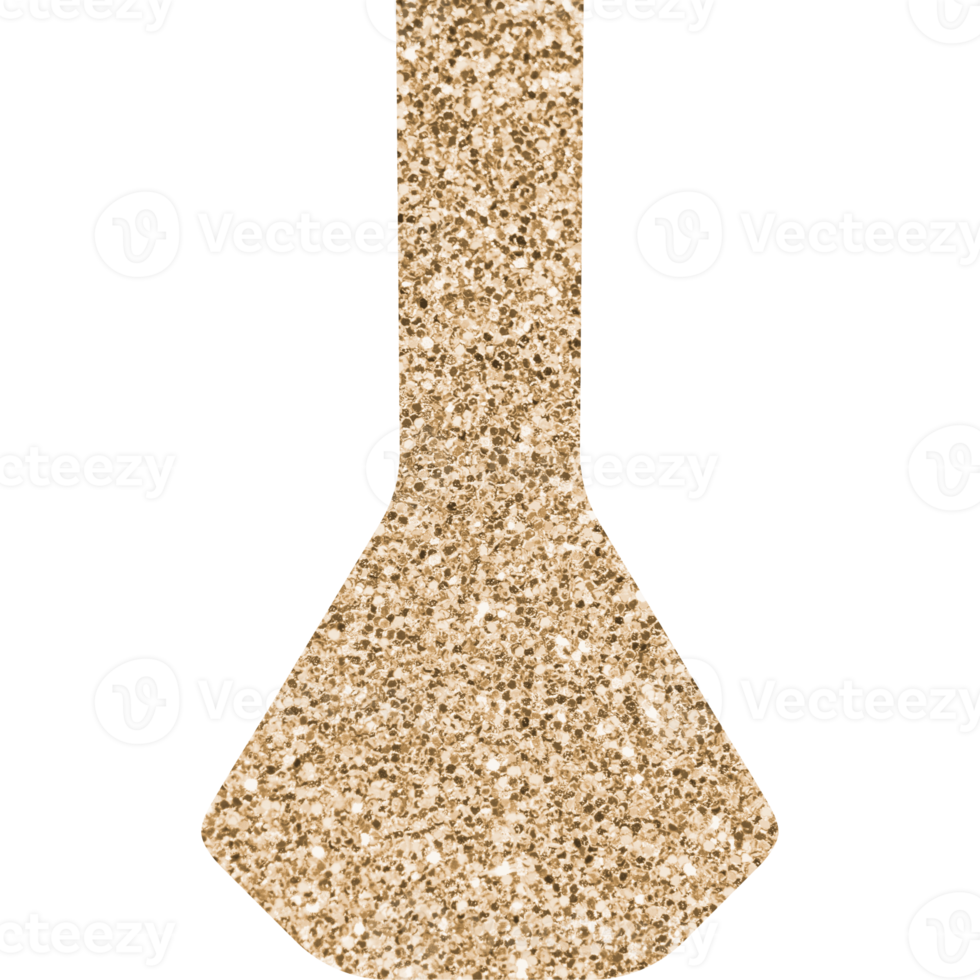 Modern golden boho ceramic vase. Transparent PNG clipart