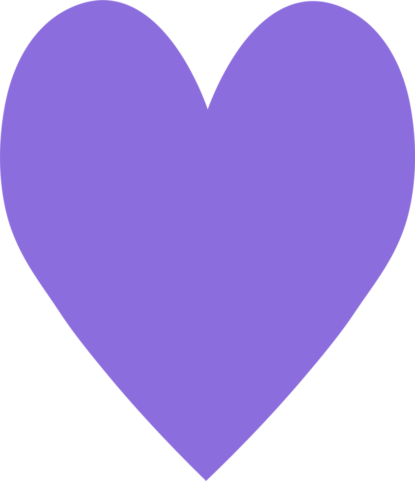 Winter simple blue heart. Transparent PNG clipart for design
