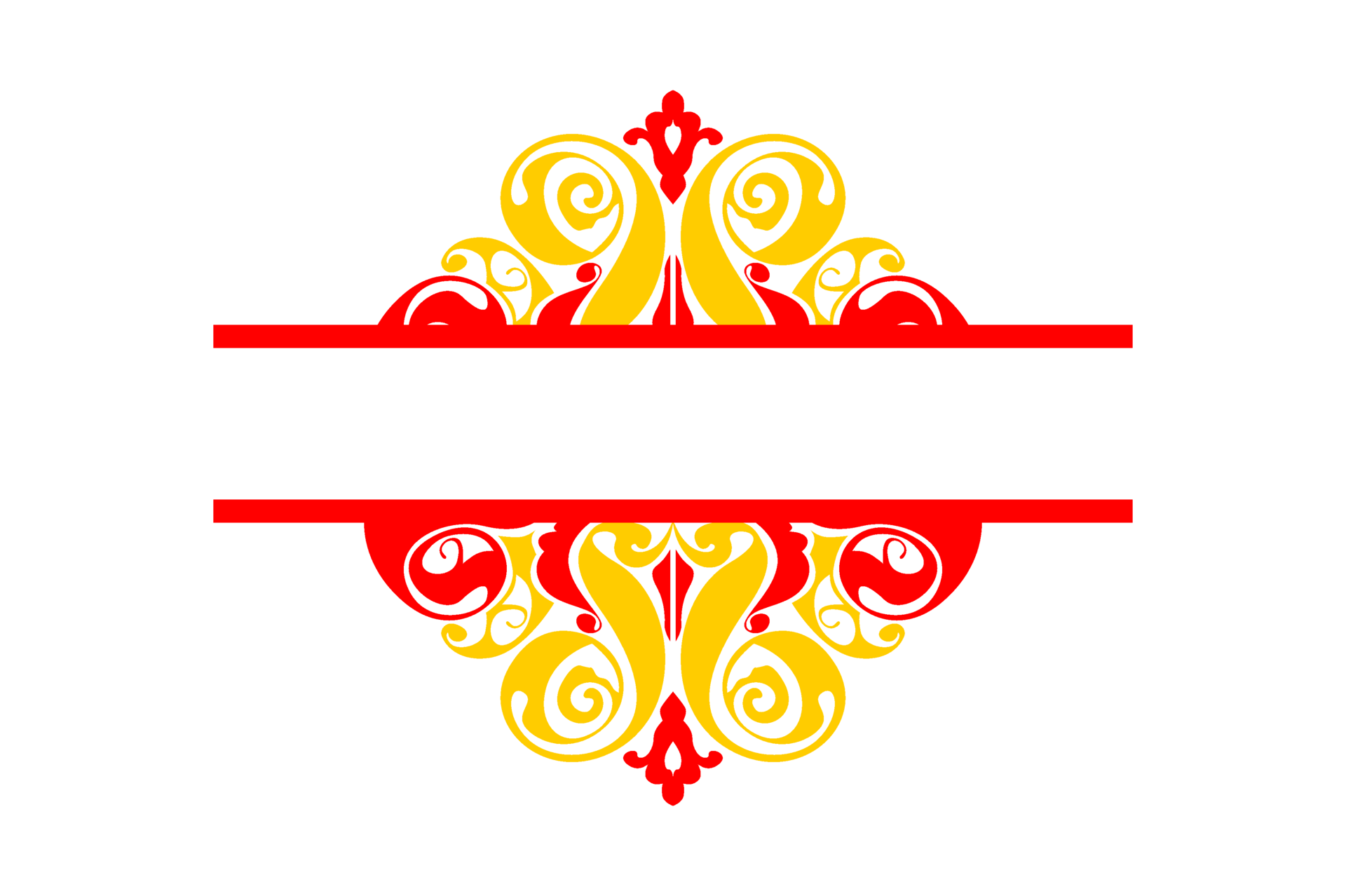 Red and yellow ornament border design 13078240 png