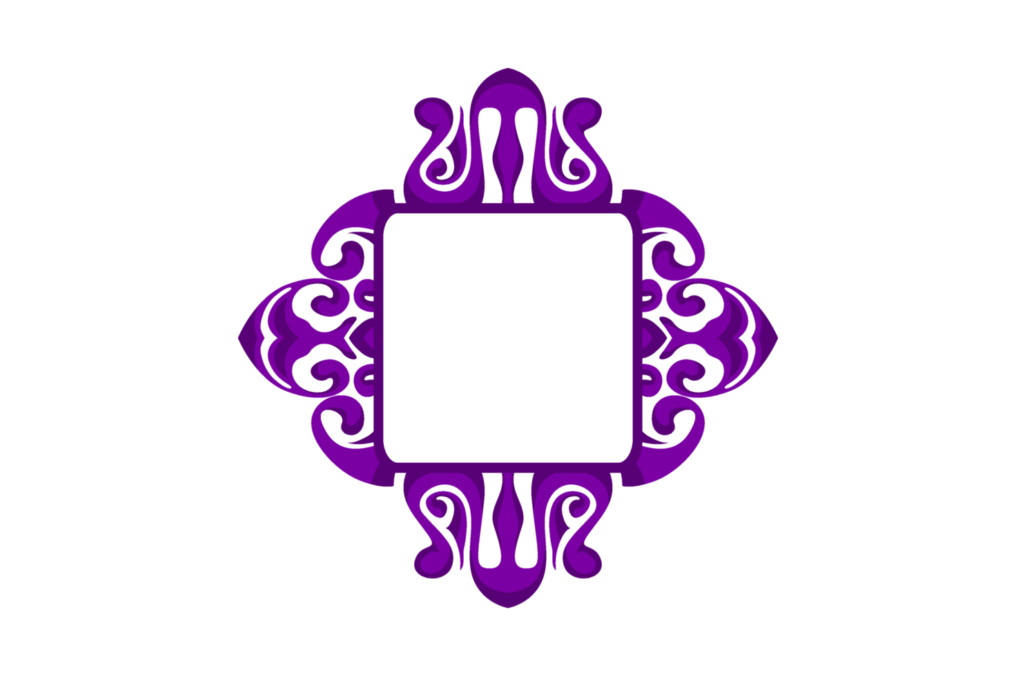 conception de bordure d'ornement violet png