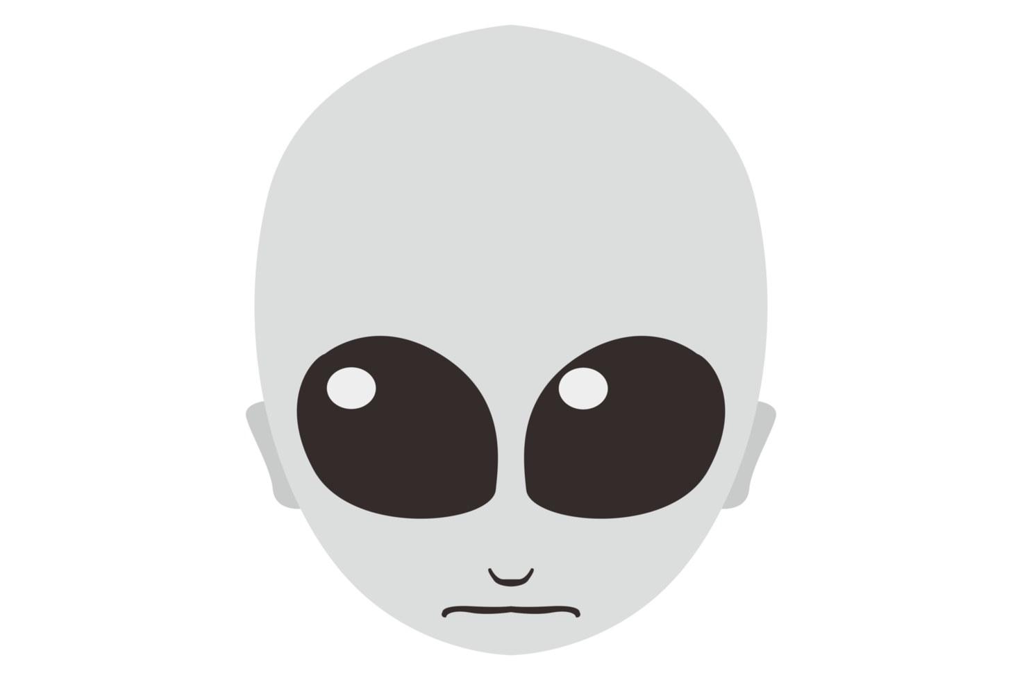 Halloween Monster cartoon character head - alien png