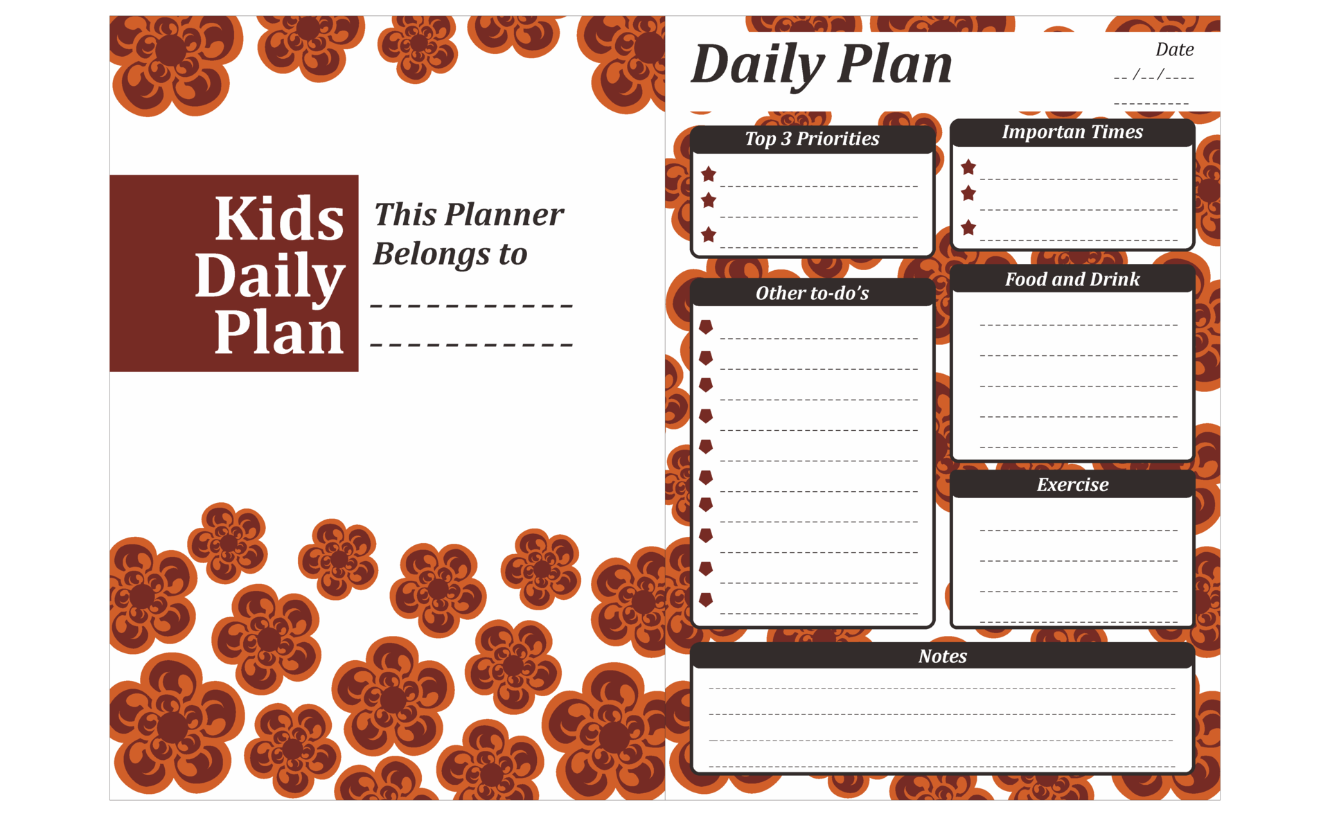 kids-daily-plan-design-with-brown-flower-theme-13078313-png