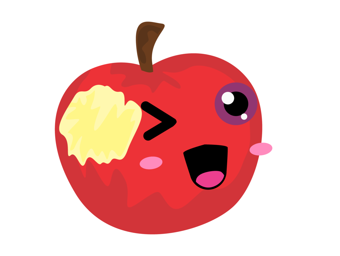 personaje de dibujos animados de frutas - manzana png