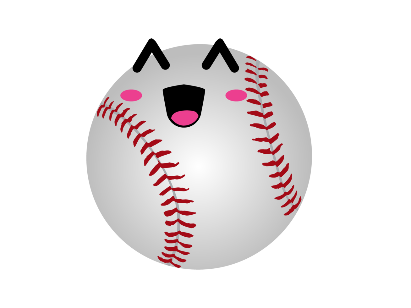 personnage de dessin animé de balle mignon - baseball png
