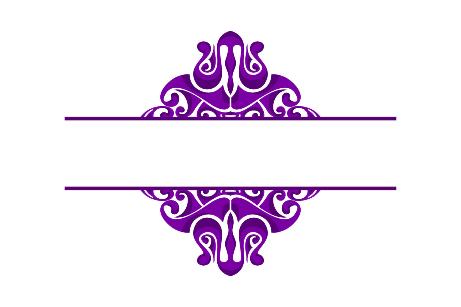 diseño de borde de adorno púrpura png