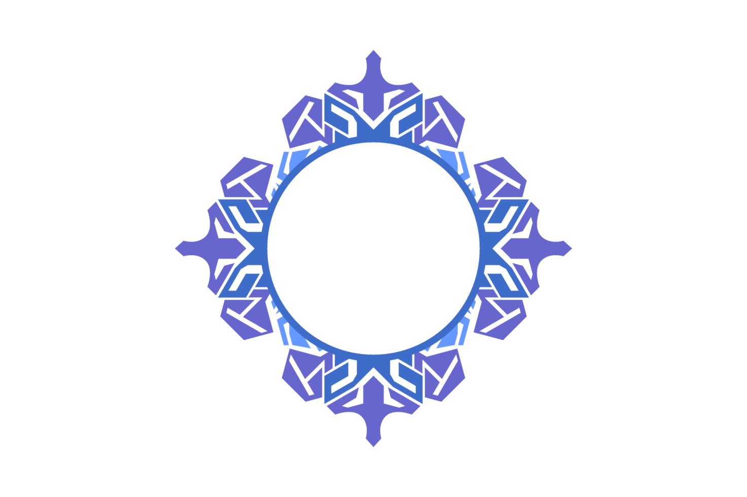 Blue Ornament Border Design png