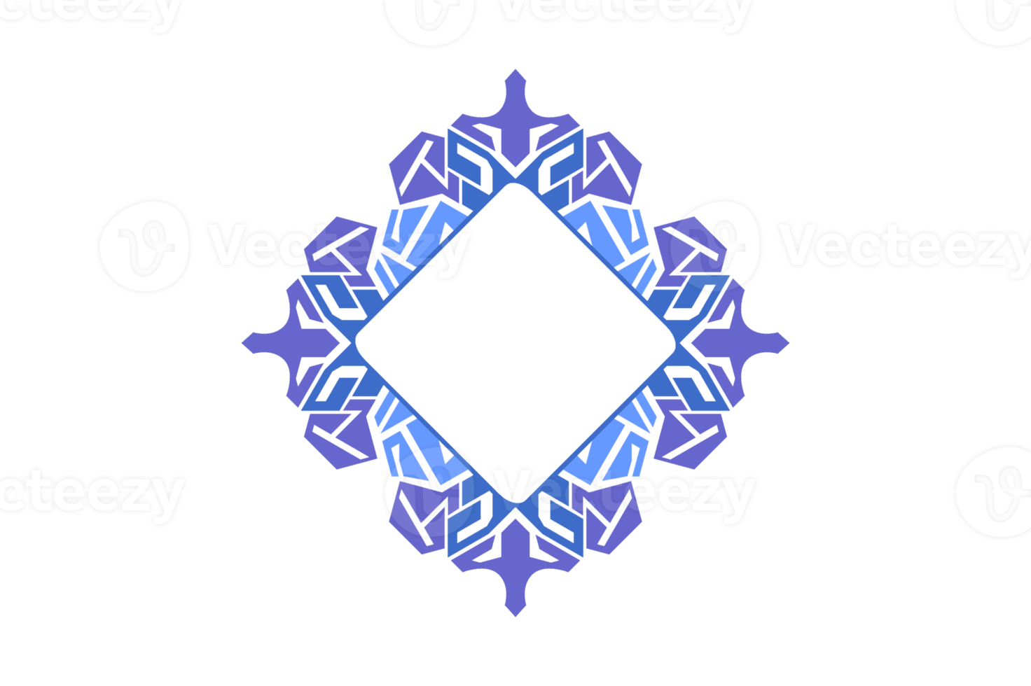 blauw ornament grens ontwerp png