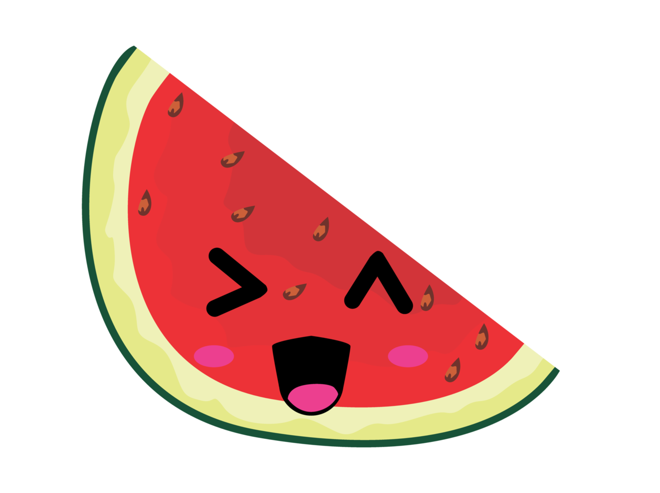 fruit cartoon character - watermelon png