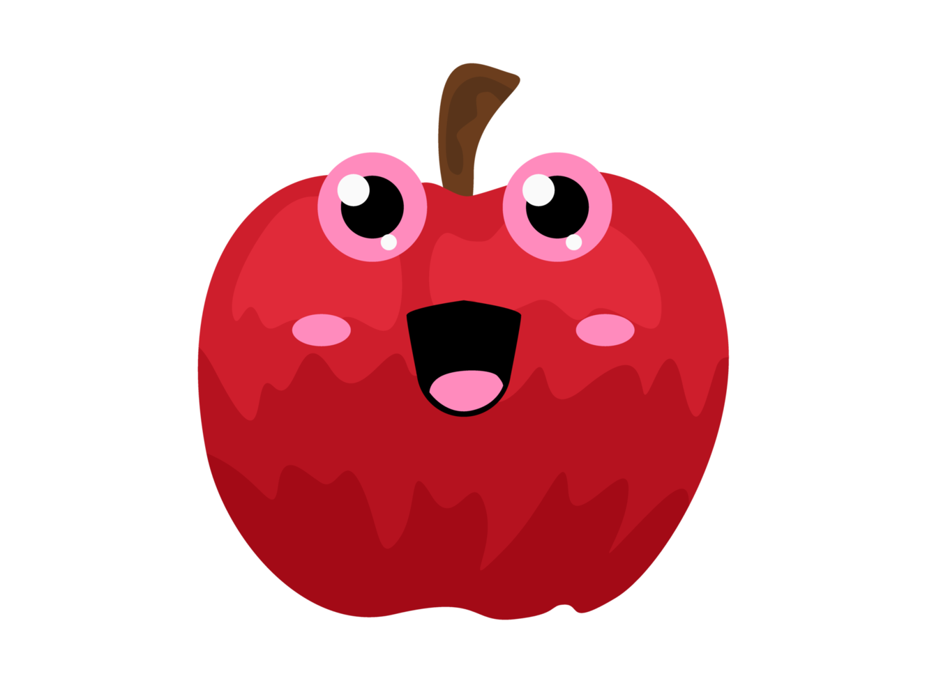 fruit cartoon character - Apple png