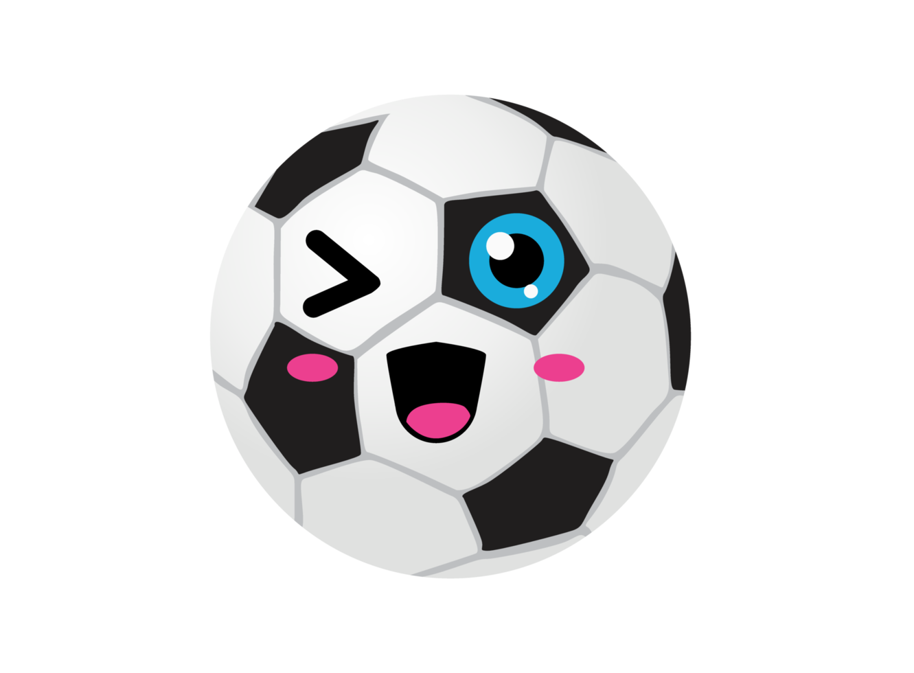 personagem de desenho animado de bola fofa - futebol, png