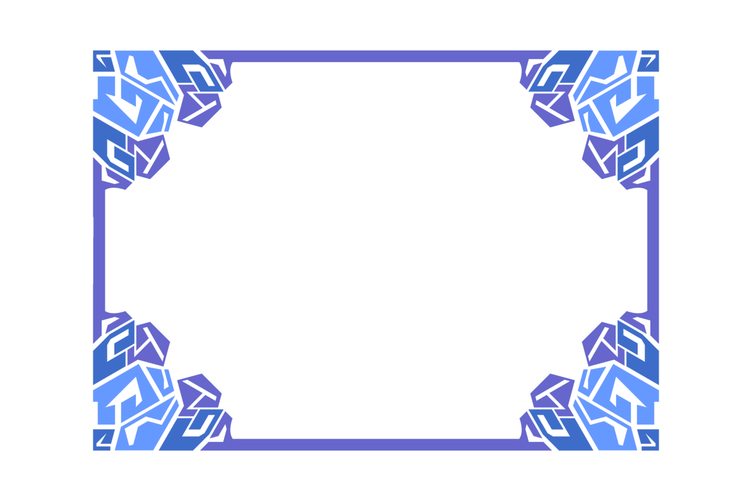 blu ornamento confine design png