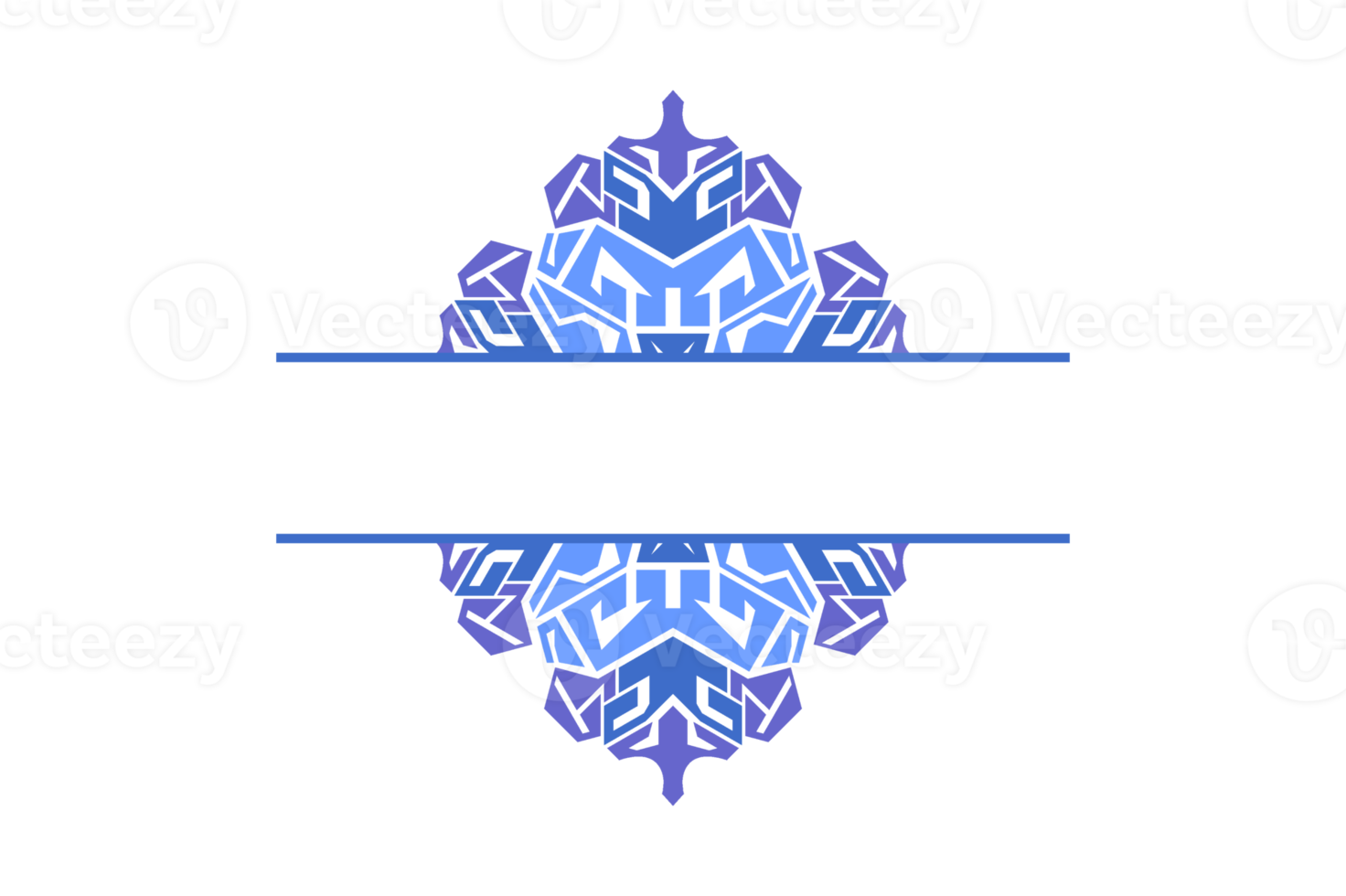 conception de bordure d'ornement bleu png