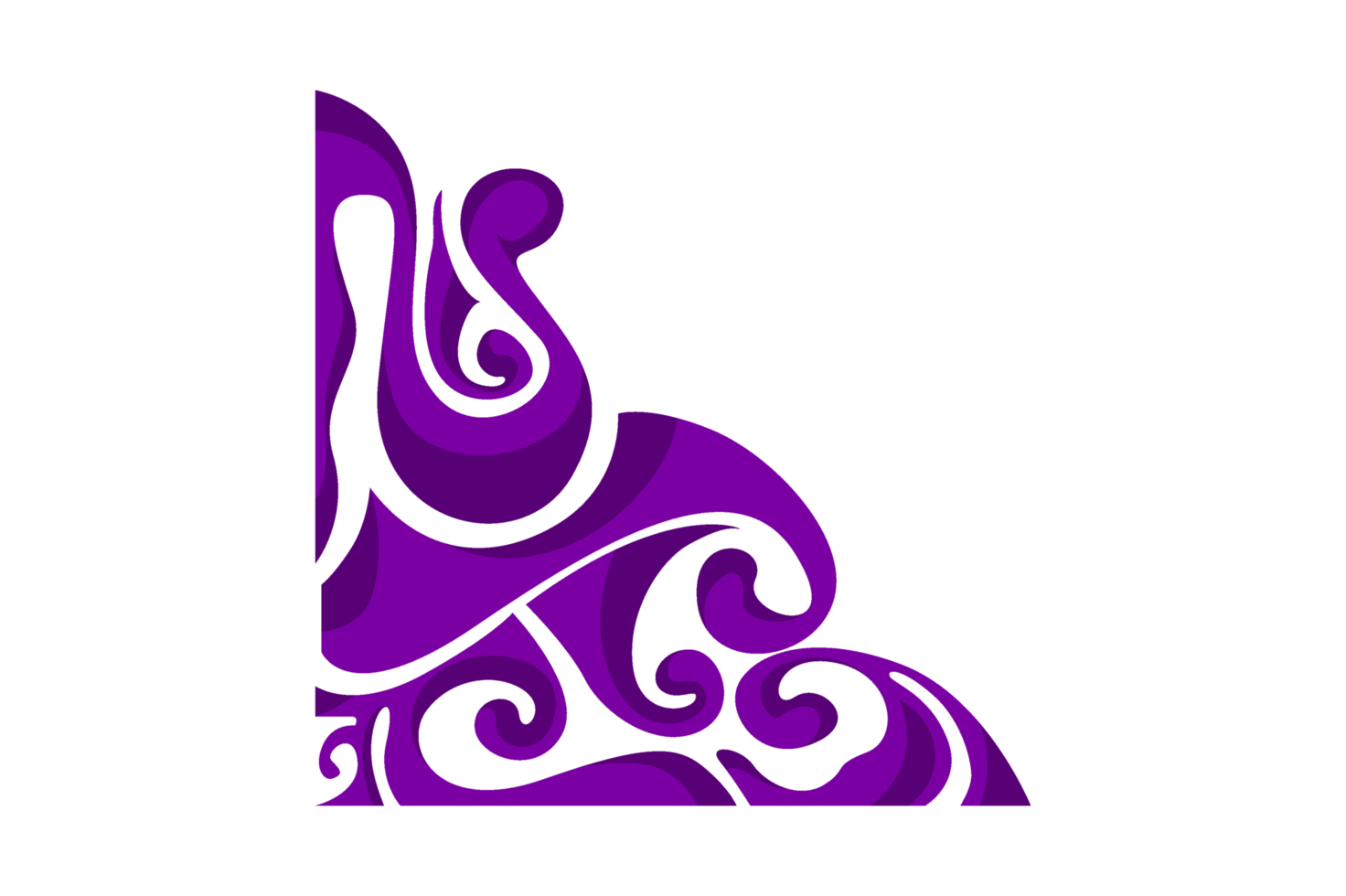 conception de bordure d'ornement violet png