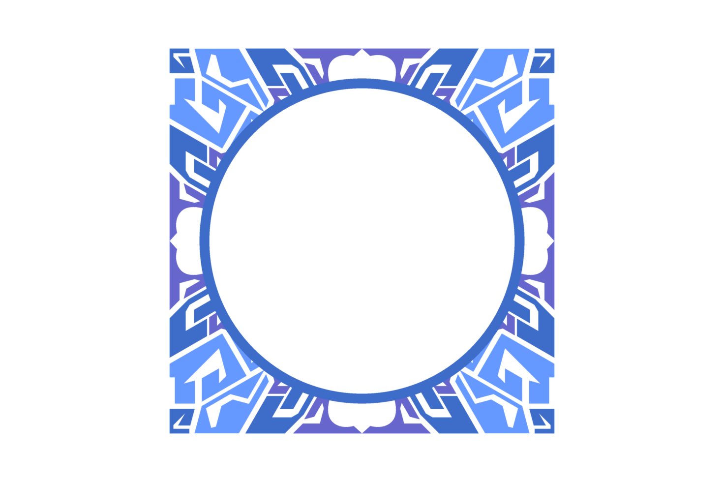 Blue Ornament Border Design png
