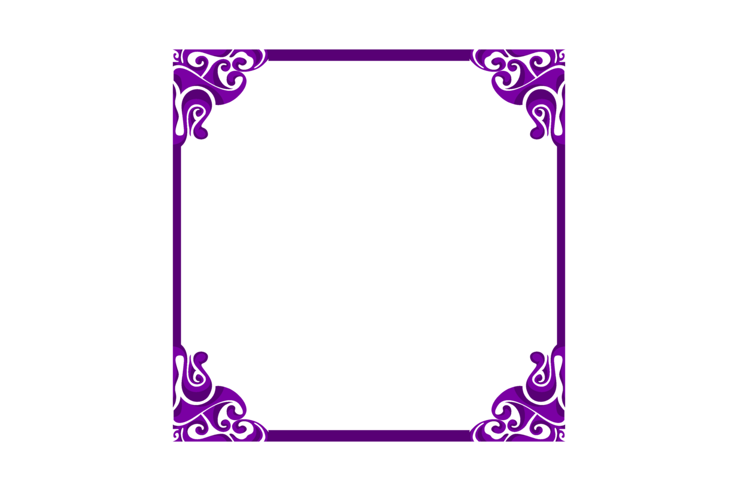 conception de bordure d'ornement violet png