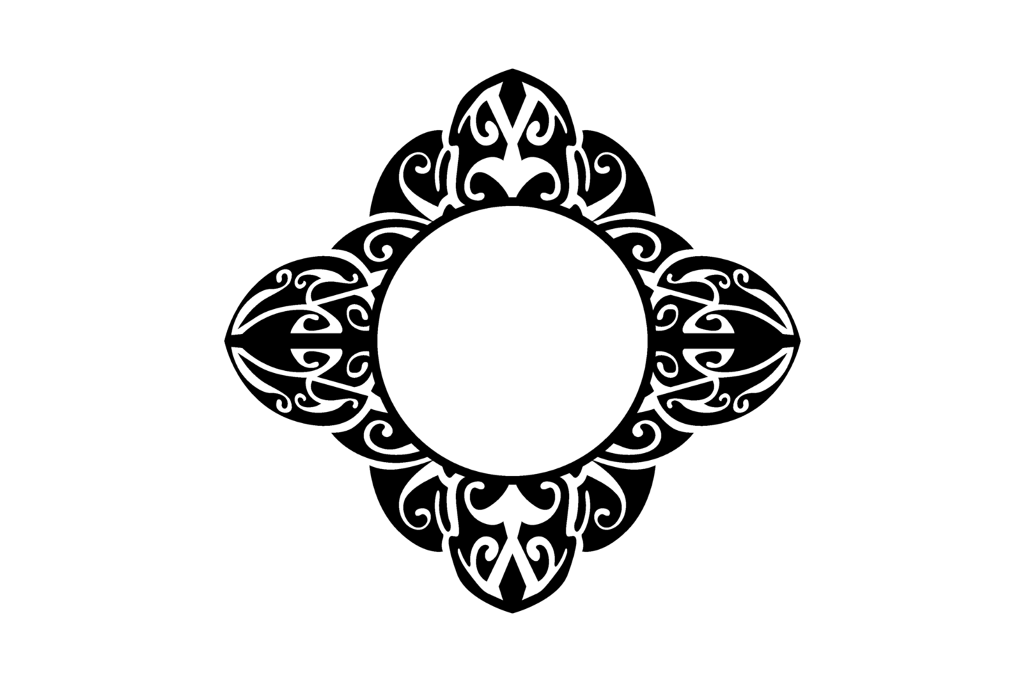 black ornament Border design png