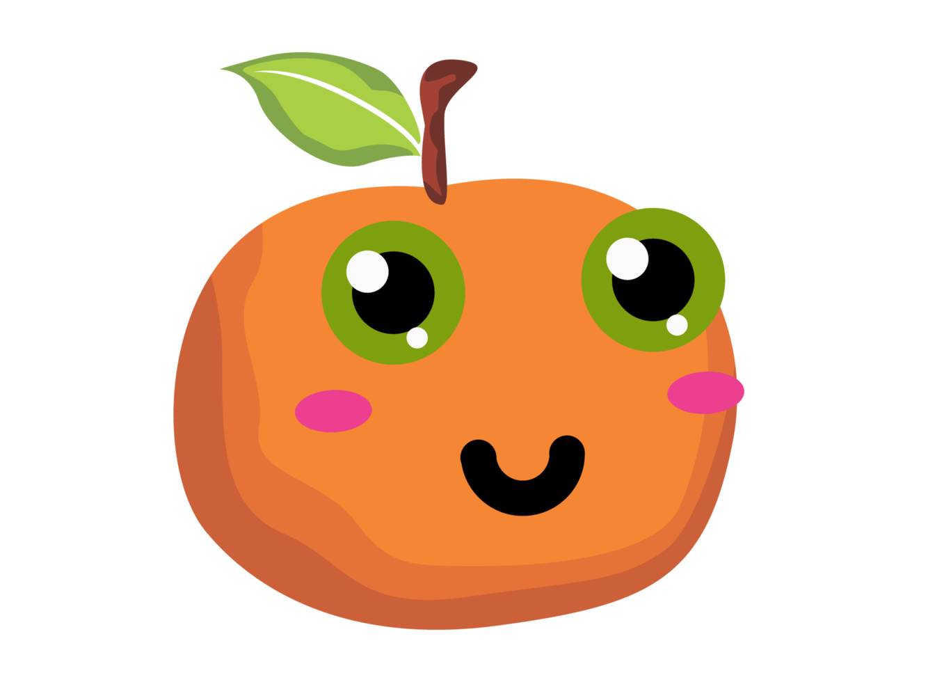 fruit cartoon character - orange fruit png