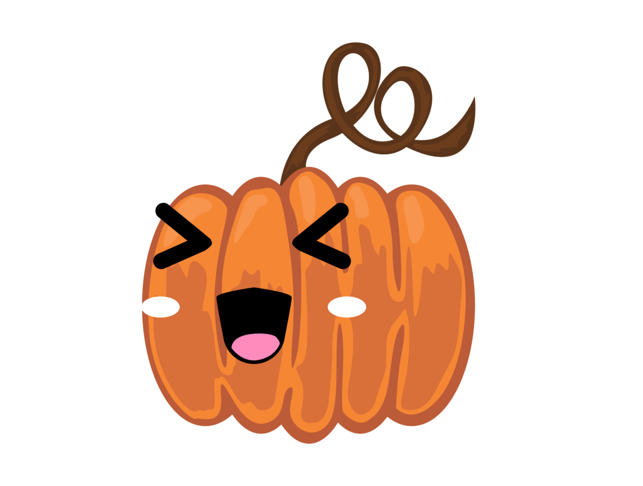 fruit cartoon character - Pumpkin png