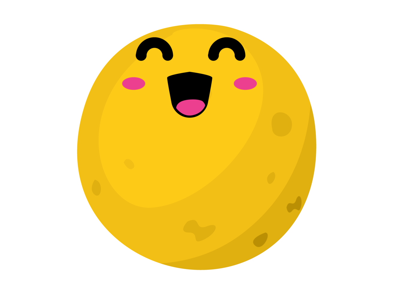 niedliche sonne planet zeichentrickfigur png