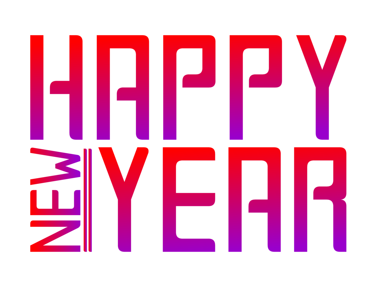 happy new year design png