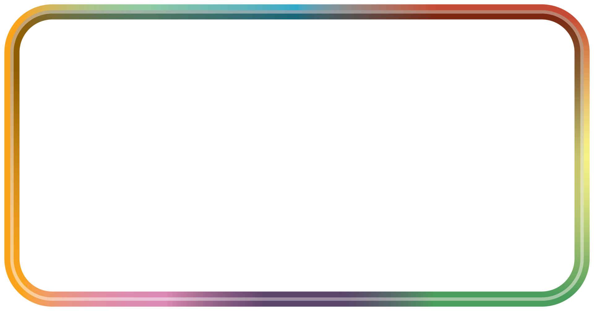 Colorful metal rectangle frame. 13078568 PNG