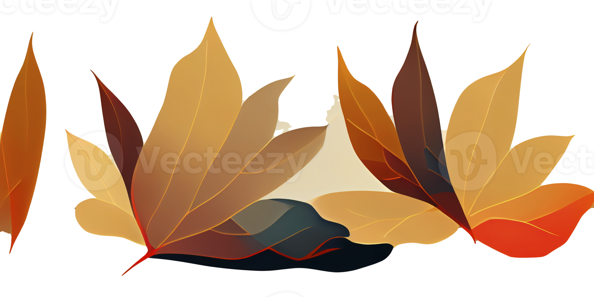 Autumn leave isolated on white background october digital art png