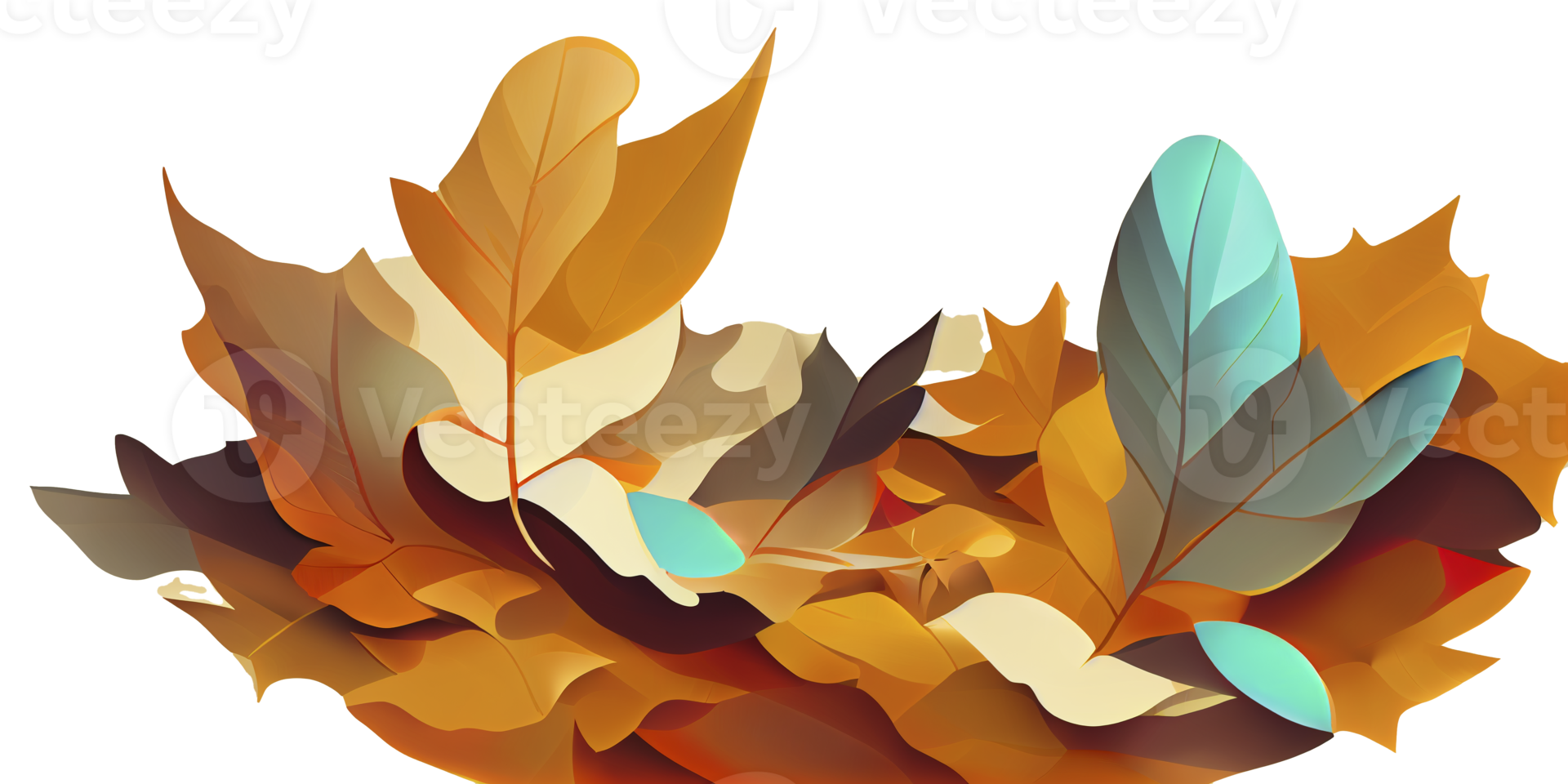 herfst vertrekken geïsoleerd Aan wit achtergrond oktober digitaal kunst png