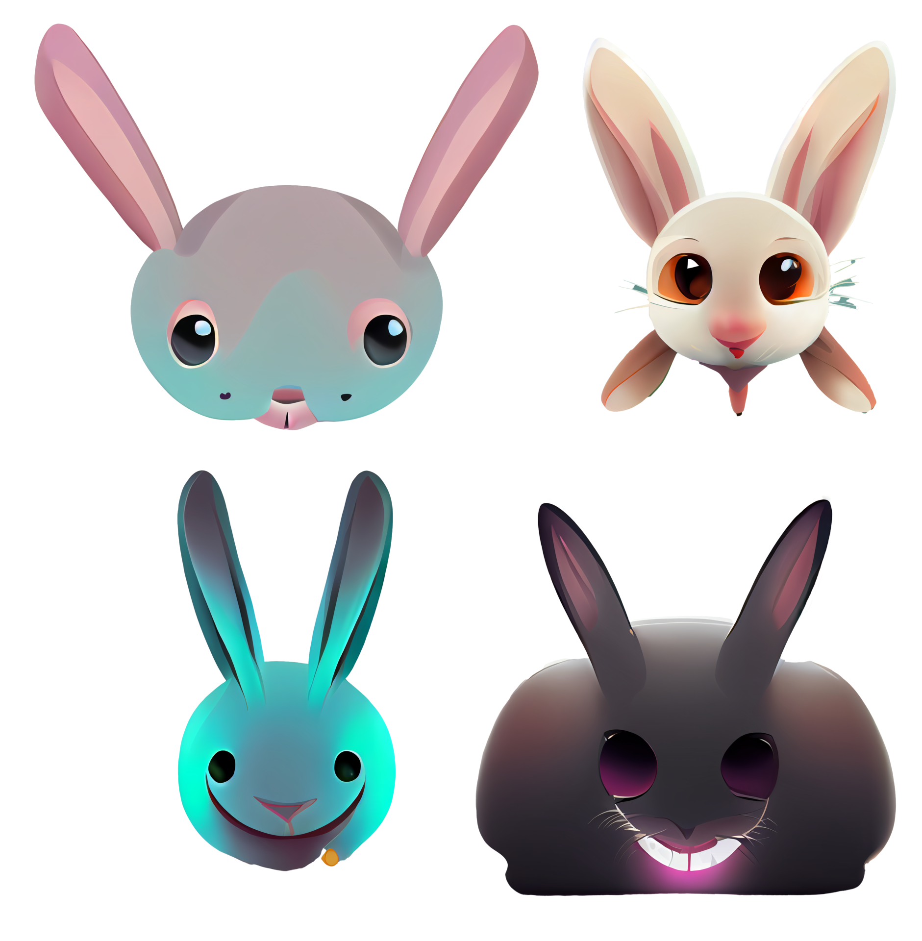 Cartoon Rabbits Bunny Icons: Hãy thưởng thức những con thỏ đáng yêu và hài hước, đang được biến hoá với nhiều biểu cảm khác nhau. Những biểu tượng này sẽ làm cho ngày Phục Sinh của bạn thêm phần đáng nhớ và vui tươi. Translation: Enjoy cute and funny rabbits, with various expressions. These icons will make your Easter day more memorable and joyful.