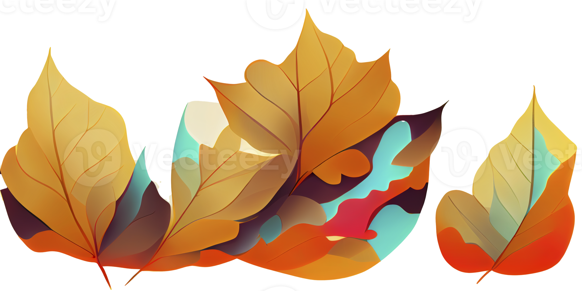 Autumn leave isolated on white background october digital art png