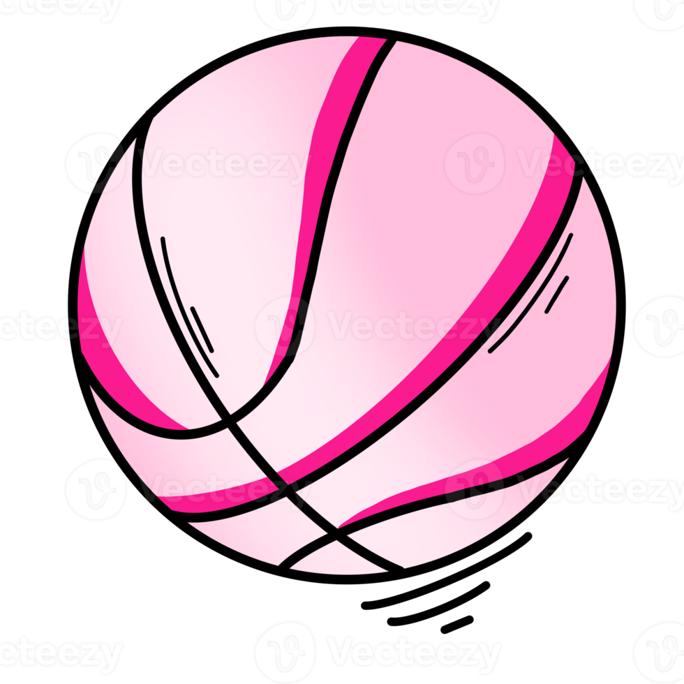 The pink basketball png