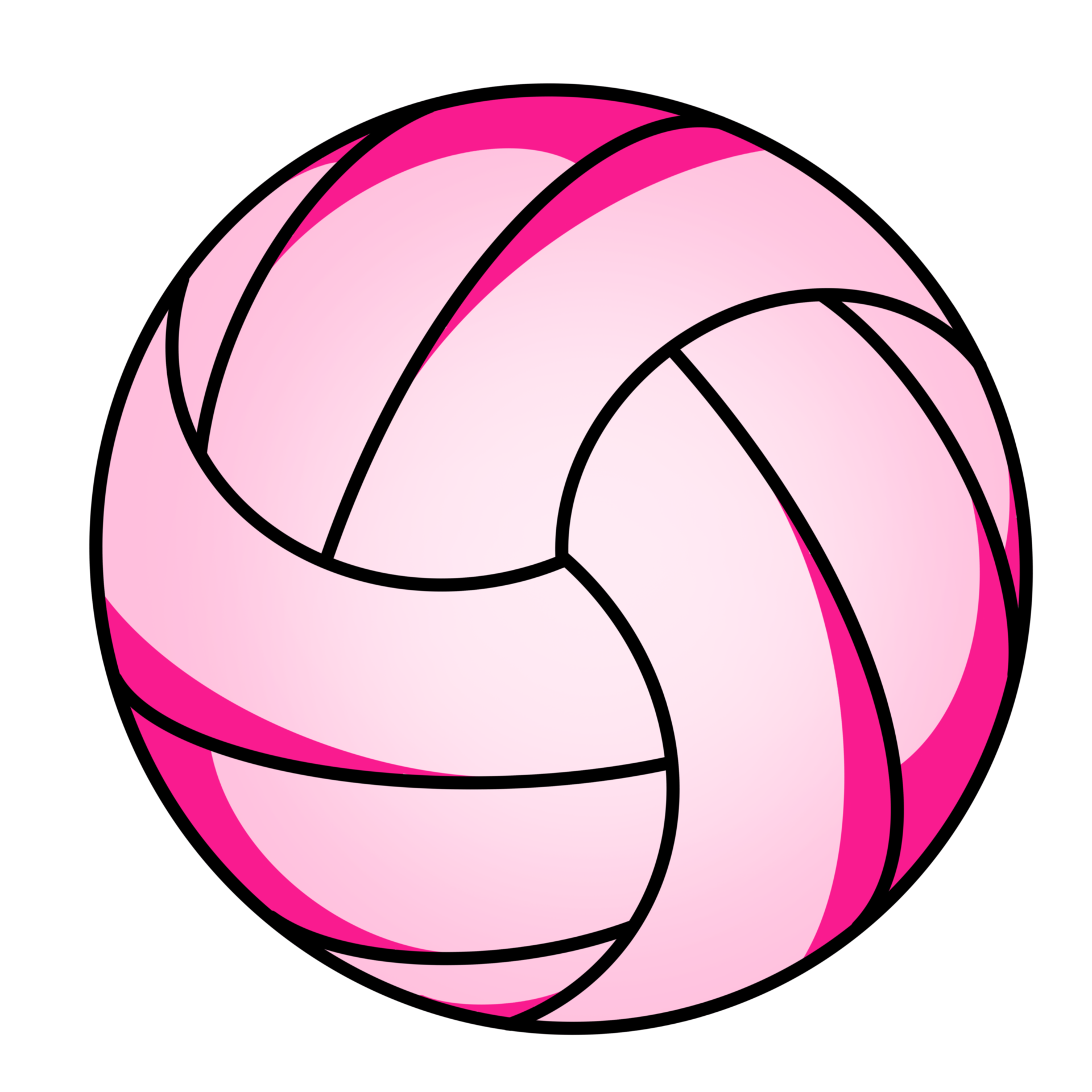 Pink Volleyball Ball Clip Art