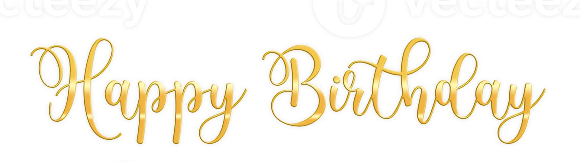 letras de texto dorado feliz cumpleaños recortadas png