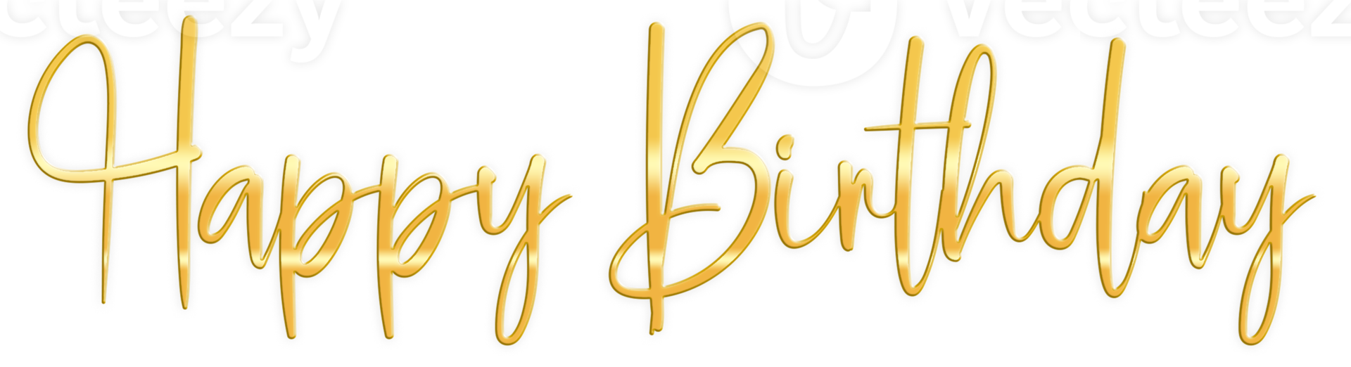 d'oro testo lettering contento compleanno tagliare su png