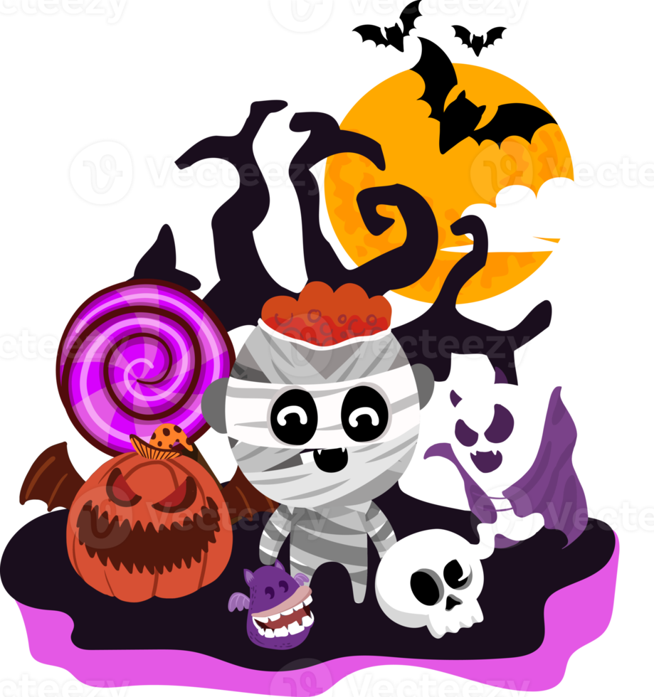 fröhliche halloween-elemente png