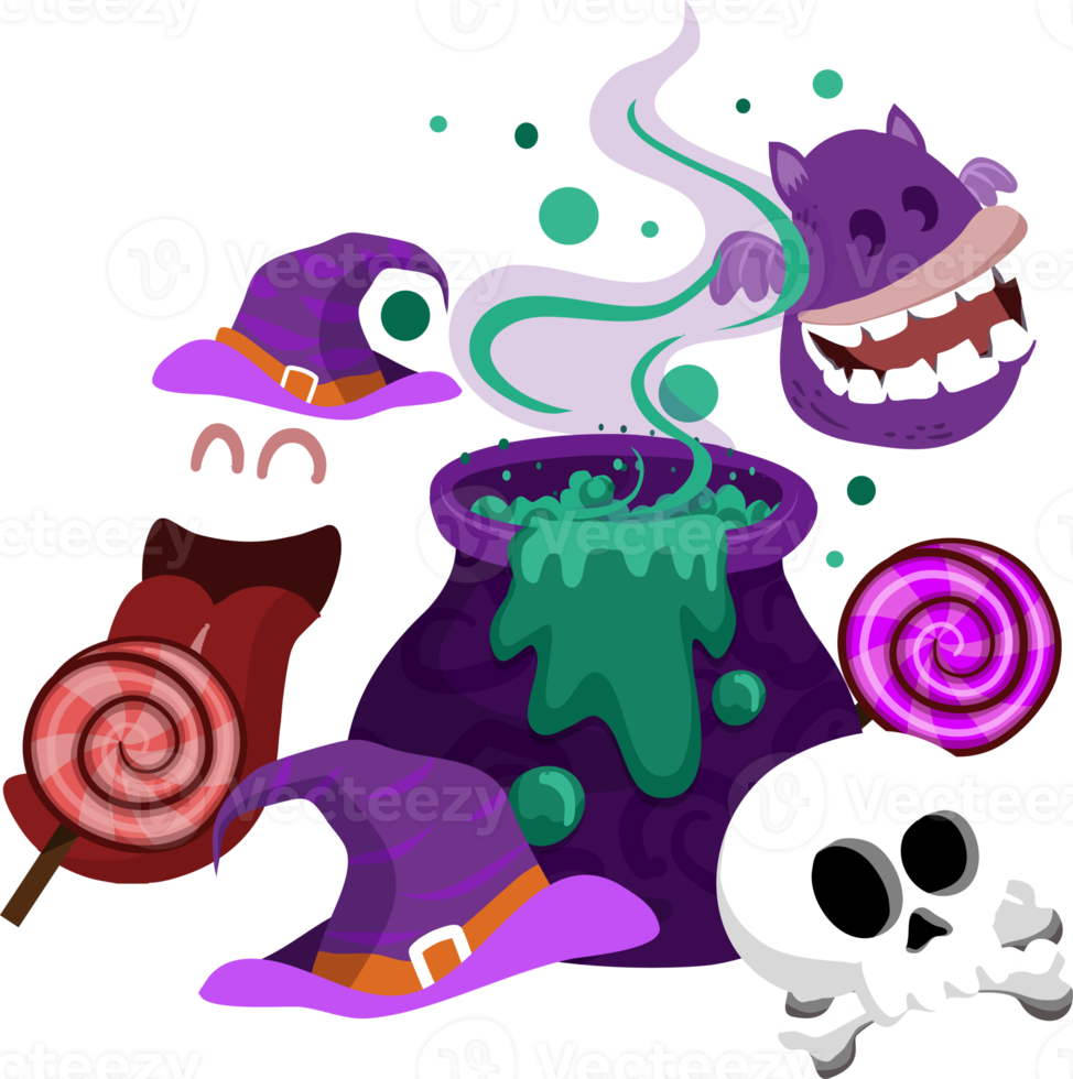 Lycklig halloween element png