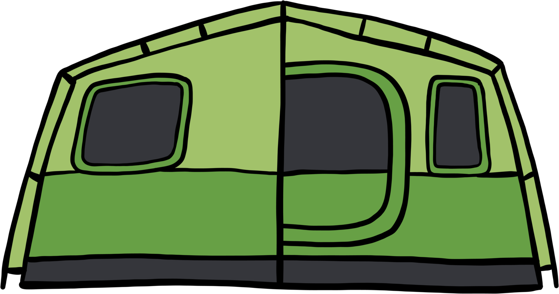 camping tent schets doodle tekening op witte achtergrond. png