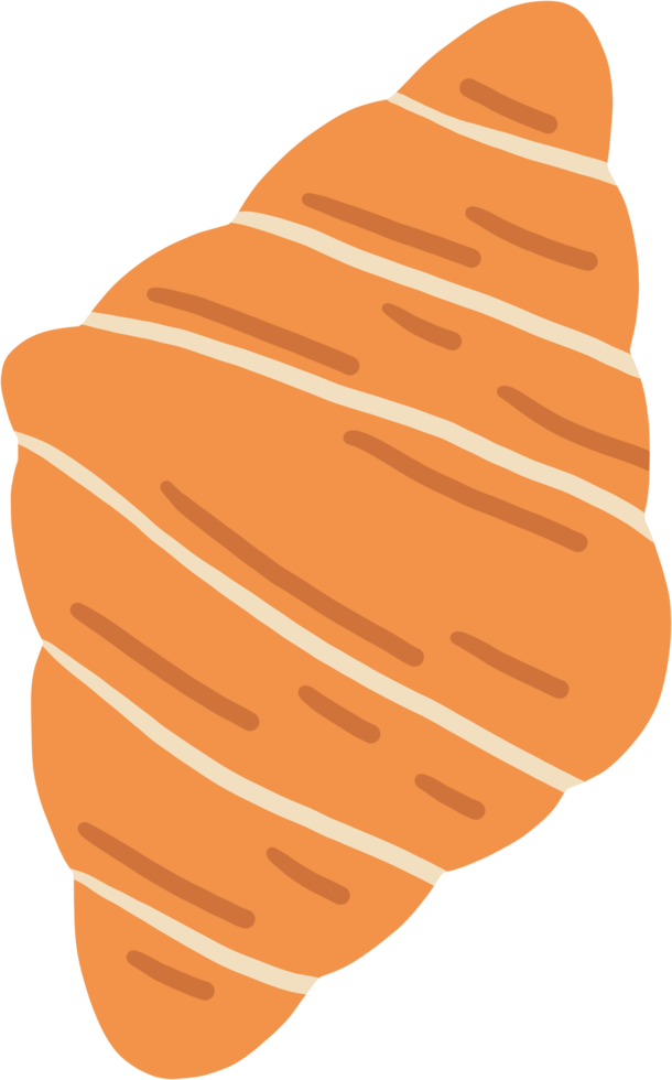 simplicity flat design of croissant bread. png